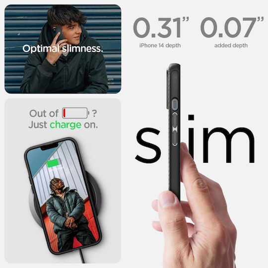 Spigen Mag Armor Umschlag Rückseite Silikon Matte Black (iPhone 14 Plus)