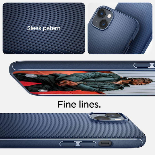 Spigen Mag Armor Umschlag Rückseite Silikon Marineblau (iPhone 14 Plus)