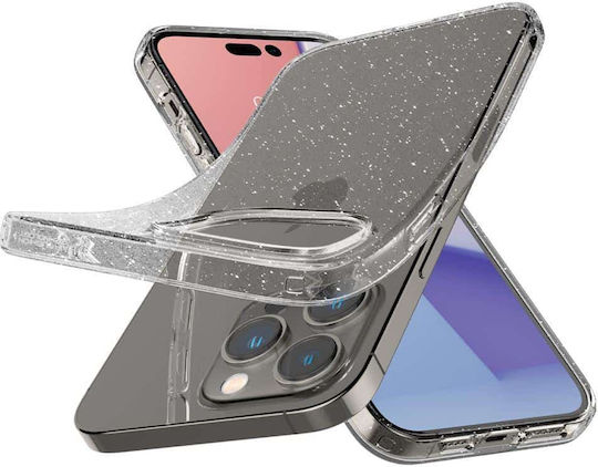 Spigen Liquid Crystal Glitter Back Cover Σιλικόνης Διάφανο (iPhone 14 Pro)