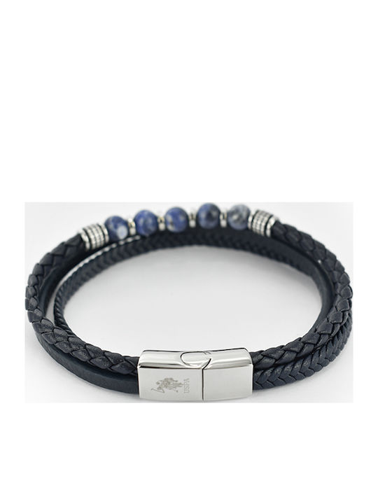 U.S. Polo Assn. Brandon Ανδρικό Βραχιόλι από Δέρμα 21cm