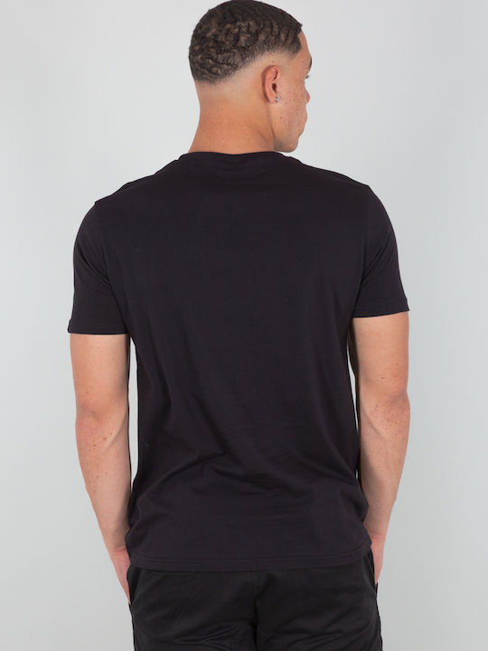 Alpha Industries T-shirt Bărbătesc cu Mânecă Scurtă Negru