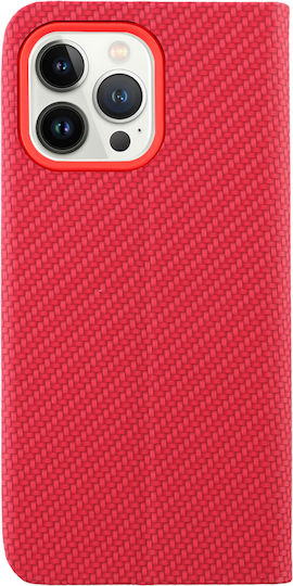 Idol 1991 Elite Anti-RFID Book Synthetic Leather Red (iPhone 14 Pro Max) 8317873