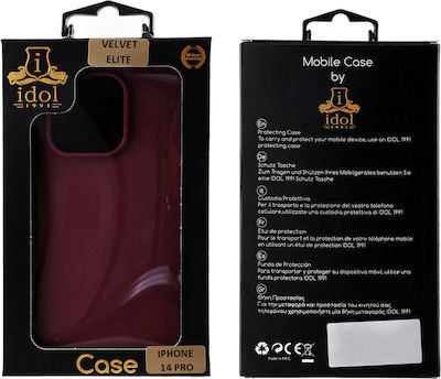 Idol 1991 Velvet Elite Silicone Back Cover Burgundy (iPhone 14 Pro)