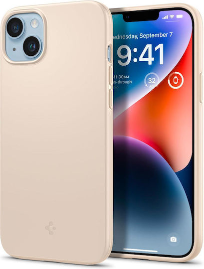 Spigen Thin Fit Back Cover Σιλικόνης 1.55mm Sand Beige (iPhone 14 Plus)