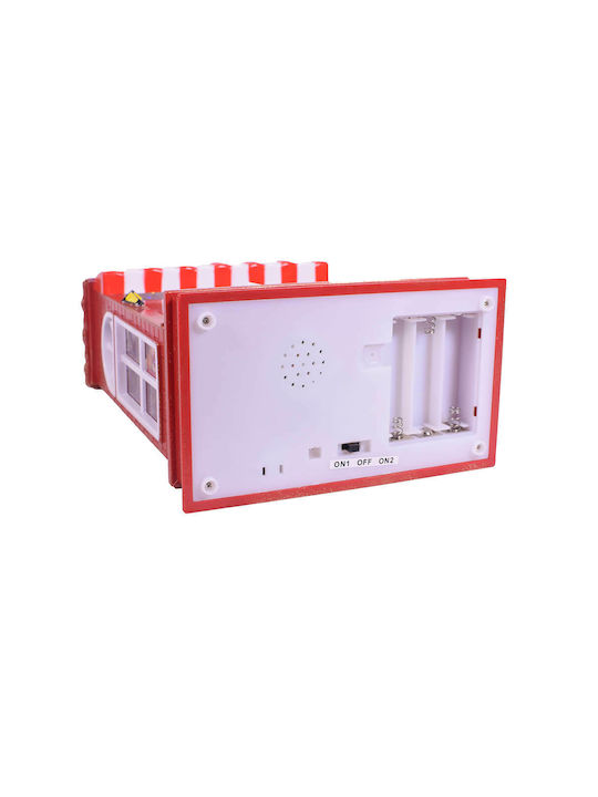 SP Souliotis Santa Claus Christmas Decorative Figurine Illuminated Red Power Source Battery with Music 29.5x9.5x16cm