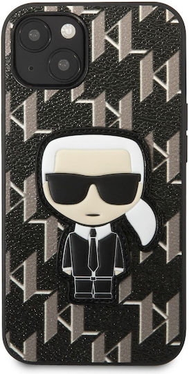 Karl Lagerfeld Monogram Ikonik Back Cover Synthetic Leather Black (iPhone 13) KLHCP13MPMNIKBK