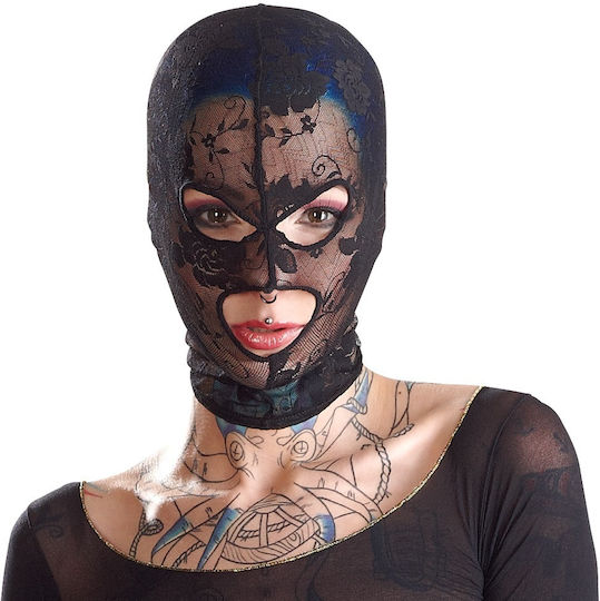 You2Toys Bad Kitty Head Mask Black Lace BDSM Mask in Black Color
