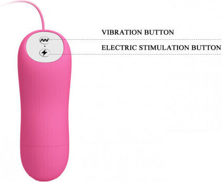 Pretty Love Romantic Wave for Electro-stimulation Vibrating Nipple Clamps with Electro Shock Stimulate in Purple Color