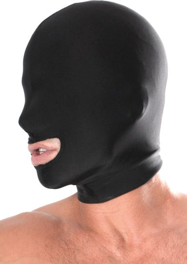 Pipedream Fetish Fantasy Series - Spandex Open Mouth Hood Mască BDSM în Culoare Negru