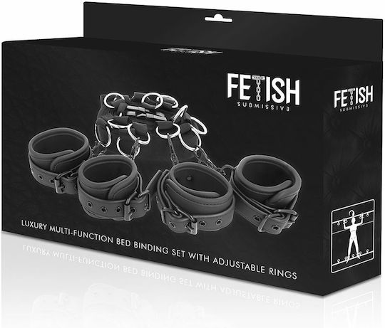 Fetish Submissive Luxury Bed Restraints Set Set zur Bettfesselung in Schwarz Farbe