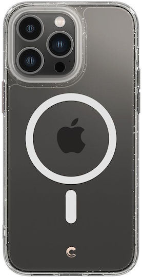 Spigen Cyrill Shine MagSafe Back Cover Σιλικόνης 0.2mm Σετ με Τζαμάκι Glitter Clear (iPhone 14 Pro)