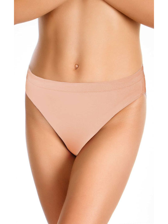 High-waisted Women's Slip Beige