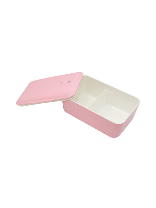 Bento Βox Lunch Box Plastic Pink 900ml 1pcs