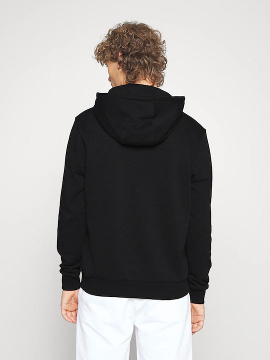 Hugo Boss Herren Sweatshirt mit Kapuze und Taschen Schwarz