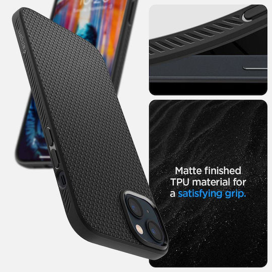 Spigen Liquid Air Umschlag Rückseite Silikon Matte Black (iPhone 14 Plus)