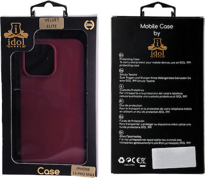 Idol 1991 Velvet Elite Coperta din spate Silicon Burgundy (iPhone 14 Pro Max) 8317460