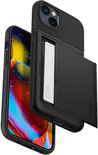 Spigen Slim Armor CS Back Cover Πλαστικό / Σιλικόνης με Υποδοχή για Κάρτες Μαύρο (iPhone 14)