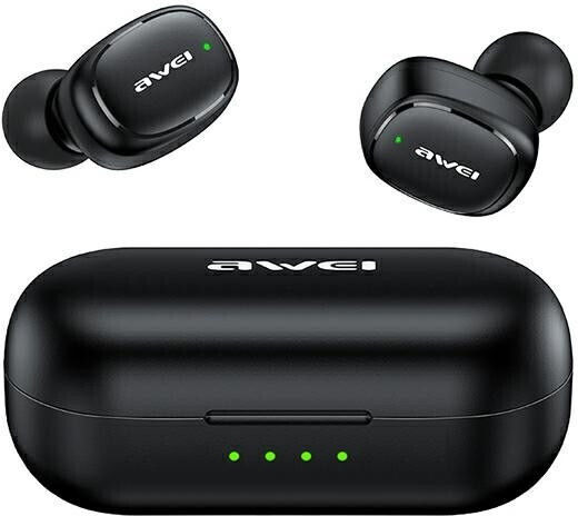 Awei T13 Pro In-ear Bluetooth Handsfree Earphones with Sweat Resistance and Charging Case Black