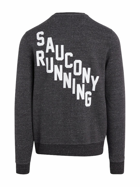 Saucony Rested Crew Φούτερ Μαύρο