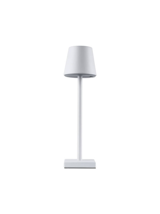 GloboStar Nega Outdoor Floor Lamp LED 2.2W with Warm White Light IP44 White