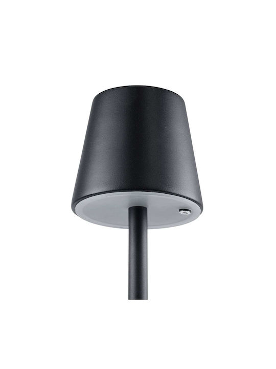 GloboStar Nega Metal Table Lamp LED with Black Shade and Base