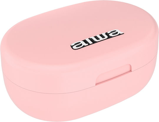 Aiwa EBTW-150 In-Ear Bluetooth-Freisprecheinrichtung Kopfhörer mit Schweißresistenz und Ladeetui Rosa