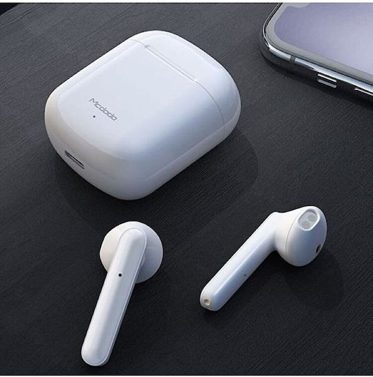 Mcdodo HP-530 Earbud Bluetooth Handsfree Căști cu Carcasă de Încărcare Alb