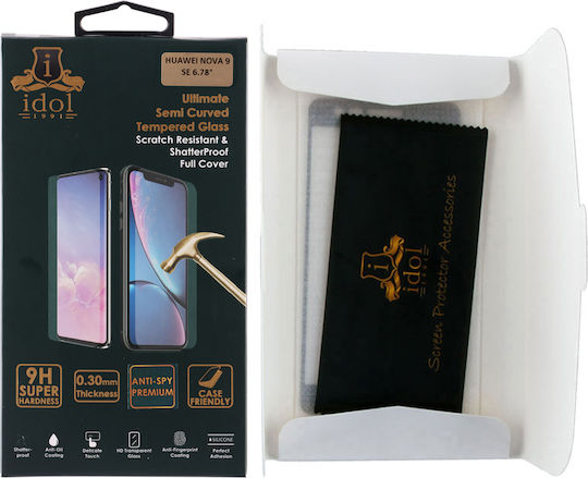 Idol 1991 20D Semi Curved 0.25mm Full Glue Full Face Tempered Glass Black (Huawei Nova 9 SE) 8322532