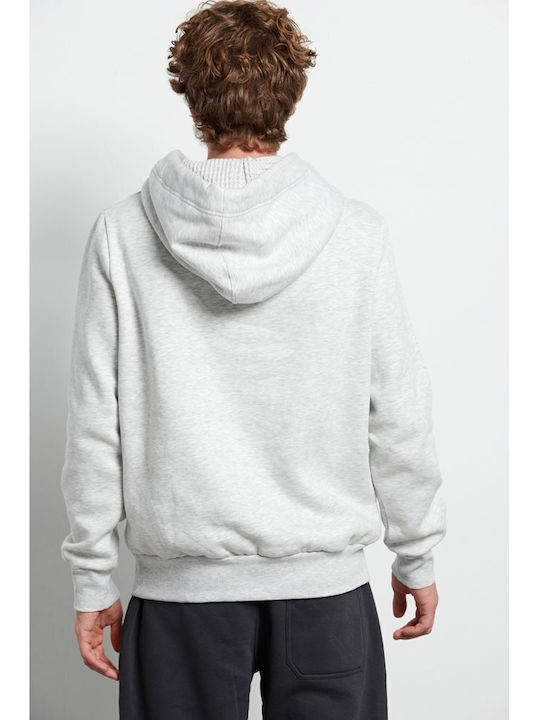 BodyTalk Men's Sweatshirt with Hood and Pockets Light Grey