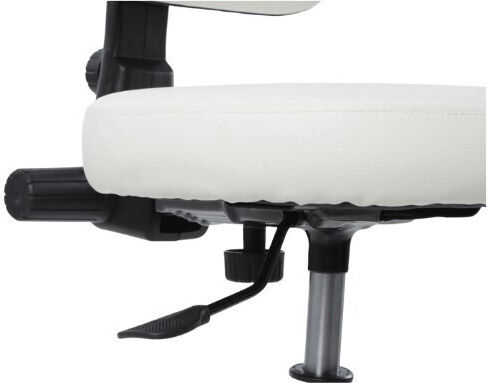 Wheeled Stool with Backrest White