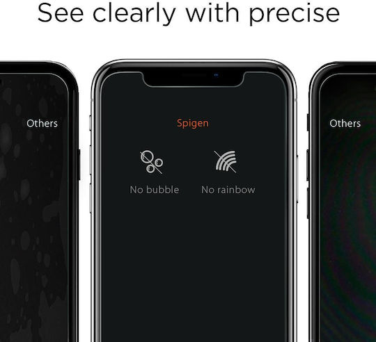 Spigen GLAS.tR Slim 2.5D Full Face Tempered Glass Μαύρο (iPhone 14 Pro)