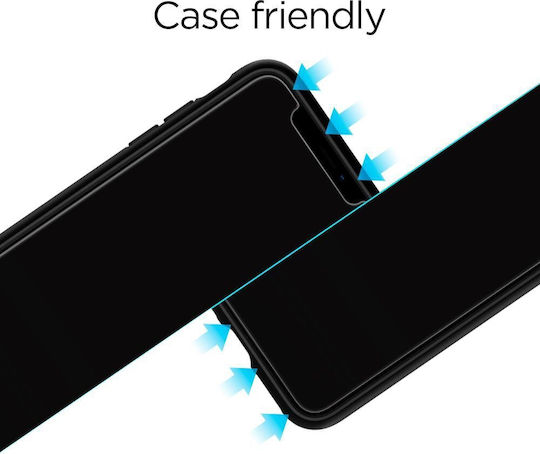 Spigen GLAS.tR Slim 2.5D Full Face Tempered Glass Μαύρο (iPhone 14 Pro)