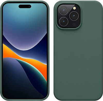 KWmobile Umschlag Rückseite Silikon Forest Green (iPhone 14 Pro Max) 59074.166