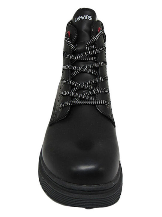 Levi's Kids Military Boots with Lace Black