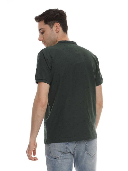 Double S Men's Short Sleeve Blouse with Buttons Green