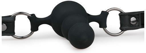 Easytoys Ball Gag with Silicone Beads Φίμωτρο σε Μαύρο Χρώμα