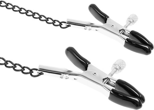 Fetish Submissive Ring Gag Nipple Clamps Kit BDSM în Culoare Negru