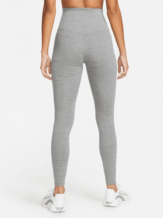 Nike Dri-Fit One Laufen Frauen Lang Leggings Hochgeschnitten Gray