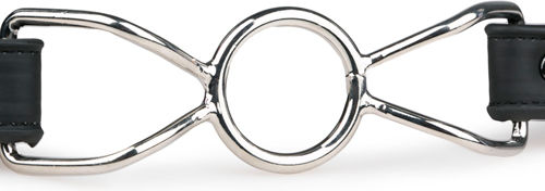 Easytoys Metal O-Ring Mouth Gag Φίμωτρο σε Μαύρο Χρώμα