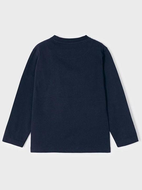 Mayoral Kids Blouse Long Sleeve Navy Blue