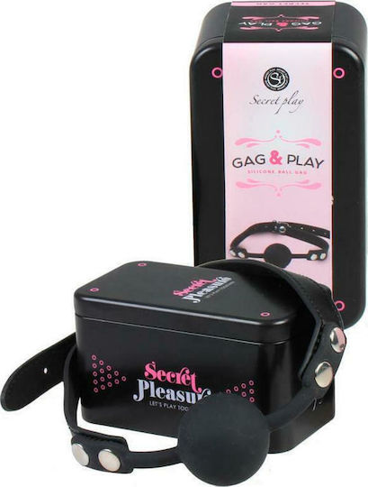 Secretplay Solid Silicone Ball Gag Φίμωτρο σε Μαύρο Χρώμα