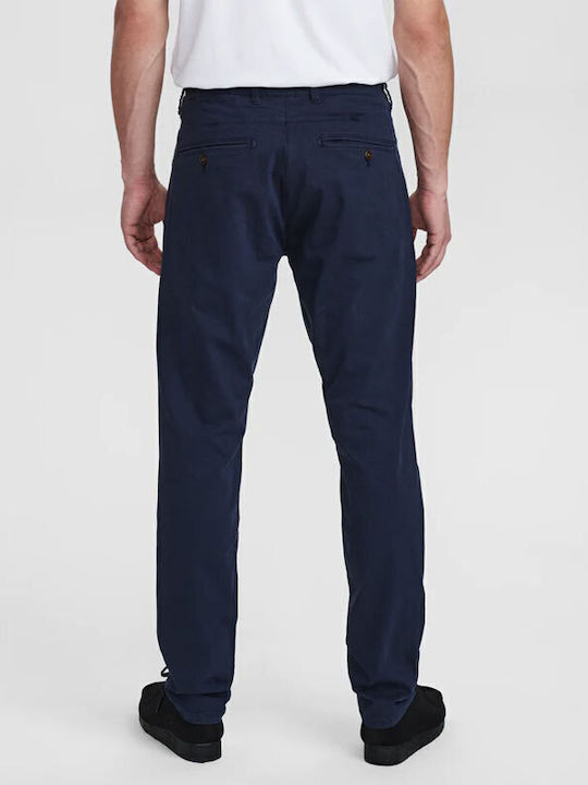 Trousers Chino Elastic Navy Blue