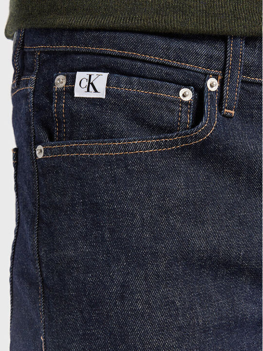 Ανδρικό Παντελόνι Τζιν με Slim Tapered Εφαρμογή Navy Μπλε