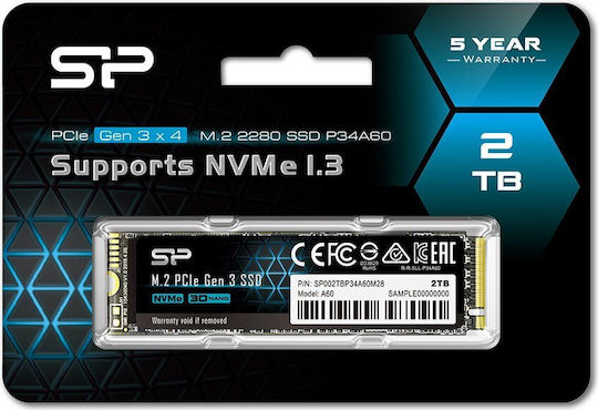 Silicon Power P34A60 SSD 2TB M.2 NVMe PCI Express 3.0