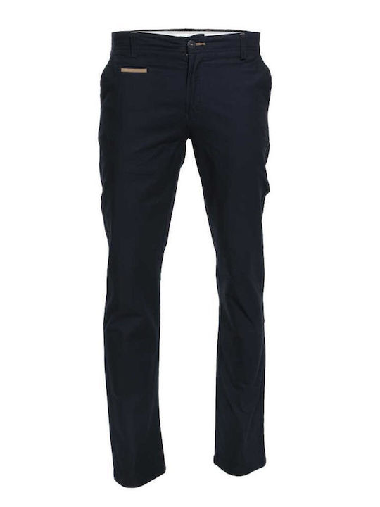 Double Men's Trousers Chino Navy Blue