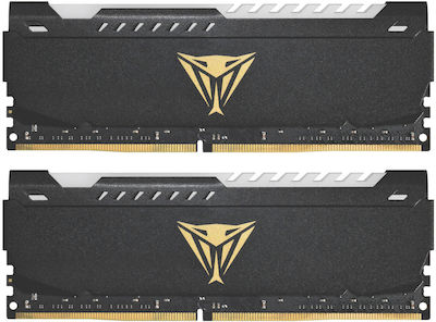 Patriot Viper Steel RGB 64GB DDR4 RAM with 2 Modules (2x32GB) and 3600 Speed for Desktop