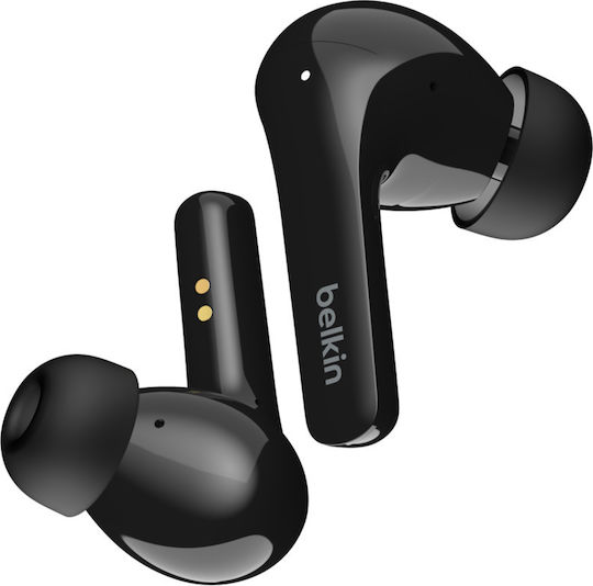 Belkin Soundform Flow In-ear Bluetooth Handsfree Ακουστικά με Αντοχή στον Ιδρώτα και Θήκη Φόρτισης Μαύρα