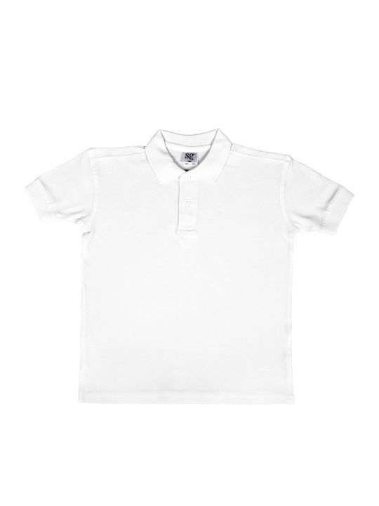 SG Kids Polo Short Sleeve White