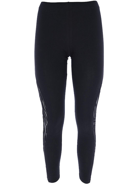 Cotonella Frauen Lang Leggings Schwarz