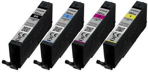Canon CLI-581XXL Original Pack of 4 InkJet Printer Inks Yellow / Cyan / Magenta / Black (1998C005)